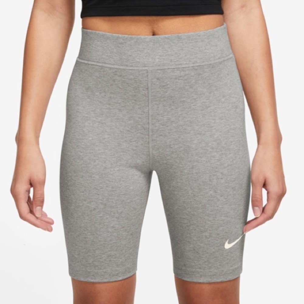 Nike Heather Grey Bike Shorts High-Waisted Athletic